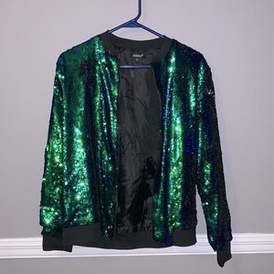 Sequin bomber jacket!